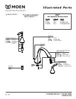 Moen T943BN Illustrated Parts List предпросмотр