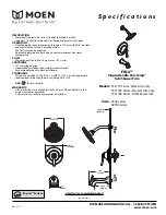 Preview for 1 page of Moen TS3170 Series Specification Sheet