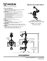 Moen VESTIGE MOENTROL T2606 Specification Sheet предпросмотр