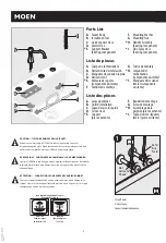 Предварительный просмотр 2 страницы Moen VESTIGE Installation Manual