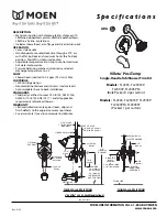 Moen Villeta Posi-Temp TL2303CP Specifications предпросмотр