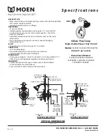 Moen Villeta TL2302CP Specifications предпросмотр