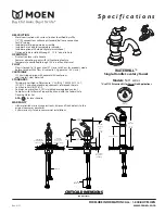 Предварительный просмотр 2 страницы Moen WATERHILL S411 series Specifications