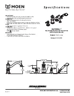 Moen Waterhill S9204 Specification Sheet предпросмотр