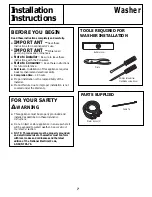 Предварительный просмотр 7 страницы Moffat 189D3768P001 Owner'S Manual & Installation Instructions