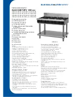 Moffat BLUE SEAL EVOLUTION G518A-B Technical Data Sheet предпросмотр