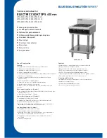 Moffat Blue Seal Evolution Series E514B-B Technical Data Sheet preview