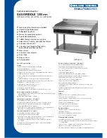 Moffat Blue Seal Evolution Series GP518-B Technical Data Sheet preview