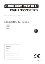 Moffat BLUE SEAL EVOLUTION Series Installation And Operation Manual preview