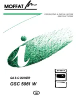 Предварительный просмотр 1 страницы Moffat GSC 5061 W Operating & Installation Instructions Manual