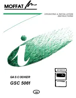 Moffat GSC 5061 Operating & Installation Instructions Manual preview