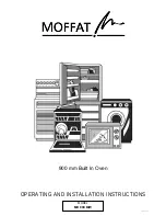 Moffat MD 900 B Operating And Installation Instructions preview