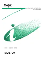 Moffat MDB700 Operating & Installation Instructions Manual preview