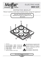 Moffat MEH 631 Instruction Booklet предпросмотр