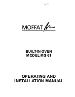 Preview for 1 page of Moffat MS 61 Operating And Installation Manual