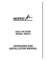 Preview for 1 page of Moffat MSO16 Operating And Installation Manual