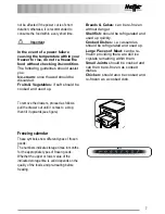 Preview for 7 page of Moffat MUF 510 User Manual