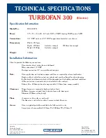 Preview for 1 page of Moffat turbofan 300 Technical Specifications