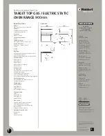 Preview for 2 page of Moffat WALDORF RN8110GE Technical Data Sheet