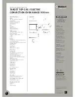 Предварительный просмотр 2 страницы Moffat Waldorf RN8110GEC Technical Data Sheet