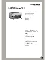 Предварительный просмотр 1 страницы Moffat Waldorf SN8200E Technical Data Sheet