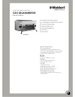 Moffat Waldorf SN8200G Technical Data Sheet предпросмотр