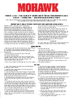 Preview for 12 page of Mohawk TD-1000-AH Manual