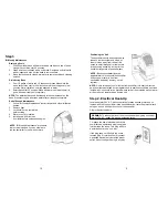 Preview for 5 page of MoistAir MA0600 Use And Care Manual