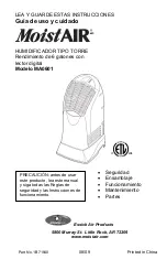 Preview for 15 page of MoistAir MA0601 Use And Care Manual