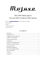 Mojave MA-1000 Manual preview