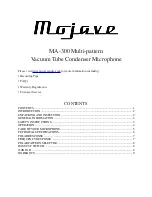 Mojave MA-300 Manual preview
