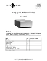 Preview for 1 page of Mola-Mola Kaluga User Manual