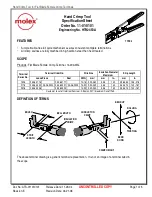 molex 11-01-0101 Specification Sheet preview