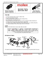 molex 63825-6900 Application Tooling Specification Sheet preview