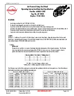 molex AT 2050 Operating Instruction Sheet And Specifications preview