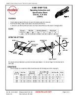 Preview for 1 page of molex CR5974 Operating Instruction And Specifications Sheet