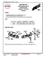 molex CR60639B Operating Instruction And Specifications Sheet preview