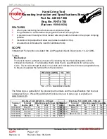 molex RHT-4754 Operating Instruction And Specifications Sheet preview