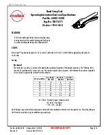 Preview for 1 page of molex RHT-5771 Operating Instruction Sheet And Specifications