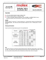 molex ServiceGrade 64016-0036 Application Tooling Specification Sheet preview