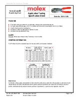 Preview for 1 page of molex ServiceGrade Application Tooling Specification Sheet