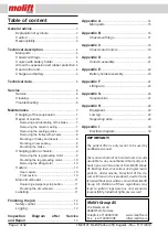 Preview for 2 page of Molift PARTNER 255 Techical Manual