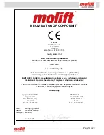 Предварительный просмотр 19 страницы Molift QUICK RAISER Operation Manual