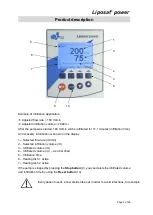 Preview for 9 page of Moller Medical Liposat power Instructions For Use Manual