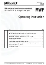 Preview for 1 page of Mollet MOLOSwave MWF2 Series Operating Instructions Manual