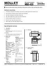 Mollet MSD-420 Quick Start Manual предпросмотр