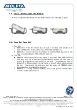 Предварительный просмотр 13 страницы Molpir MTB200 User Manual