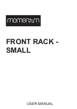 Предварительный просмотр 1 страницы Momentum FRONT RACK - SMALL User Manual