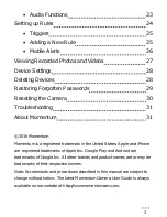 Предварительный просмотр 3 страницы Momentum MOCAM-720-01 User Manual