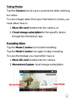 Предварительный просмотр 22 страницы Momentum MOCAM-720-01 User Manual